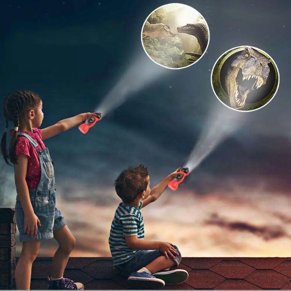 Plastic Projector Lamp Educational Puzzle Handheld Animal Pattern Torch Projector Cartoon Early Education