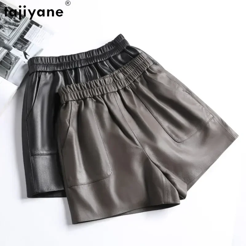 

Tajiyane Winter Pants Women Korean Wide Leg Pants Leather Pants Women Knee Length Trousers for Women Pantalon Femme Zm1986