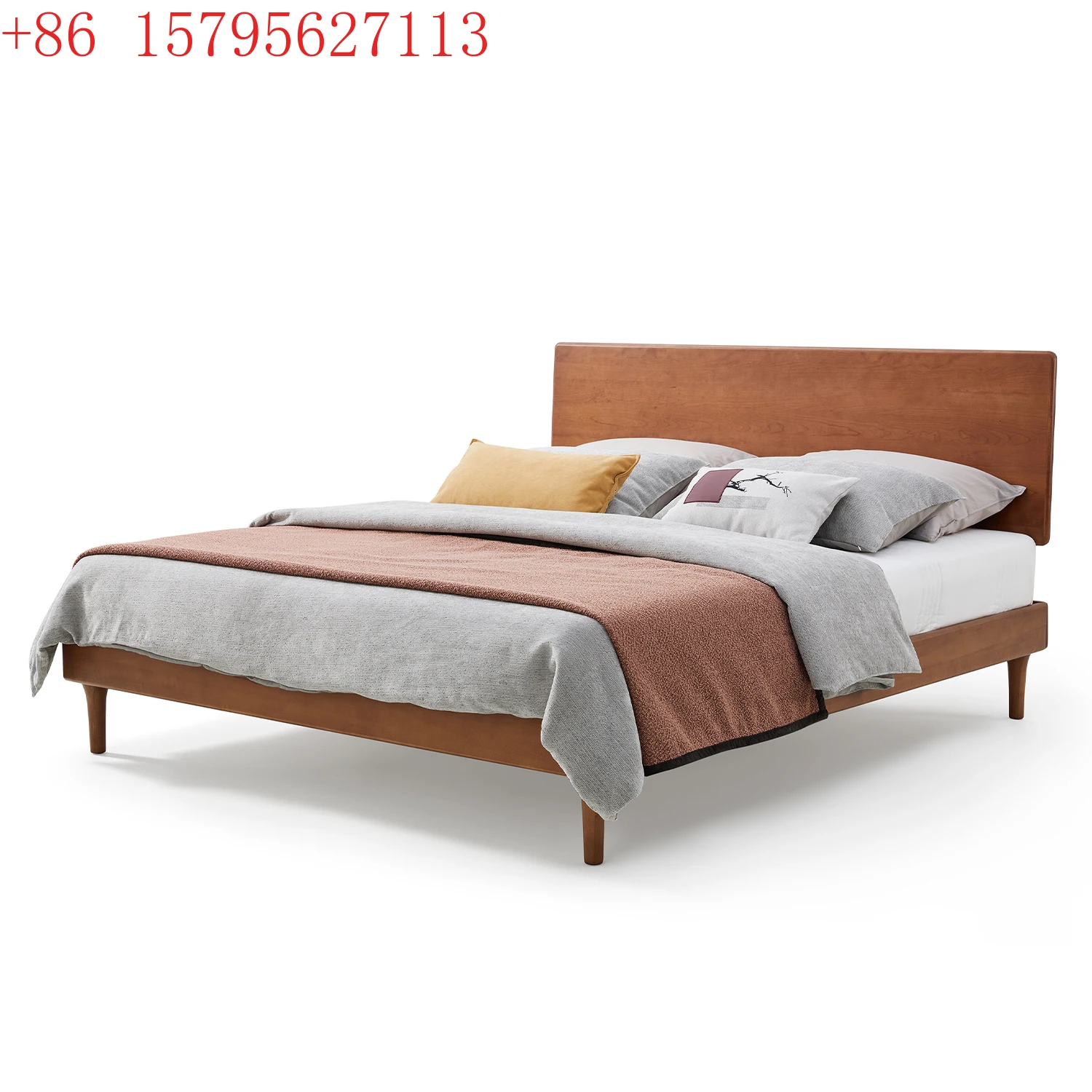 

Yunchen антикварная двуспальная кровать Bauhaus, простая современная главная спальня, двуспальная кровать шириной 1,8 м