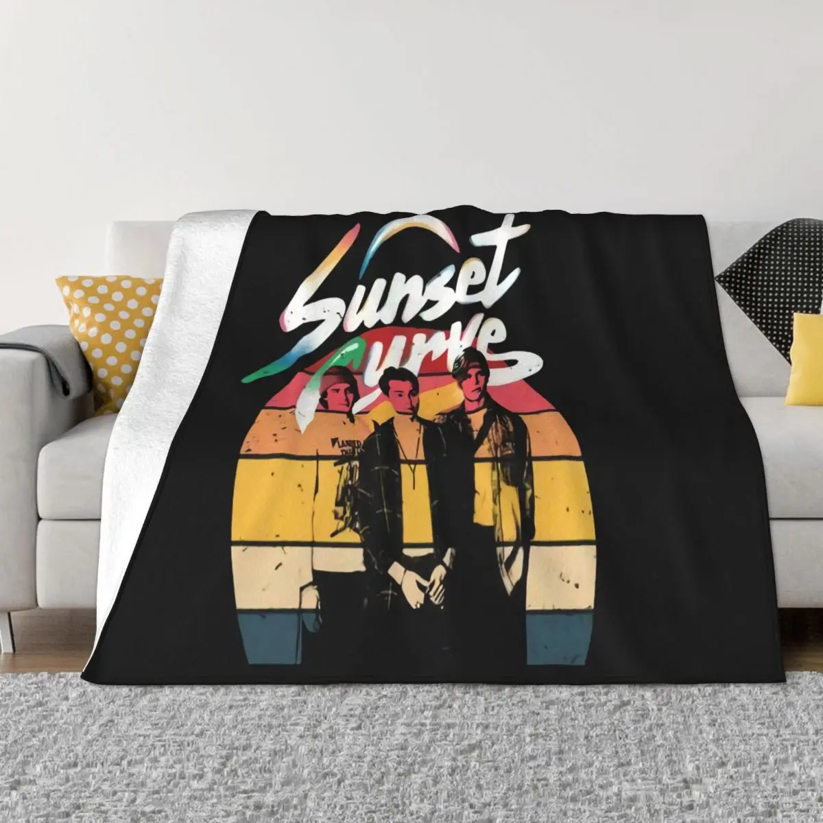 Sunset Curve Logo Julie And The Phantoms Julie And The Phantoms Su Popular Style Surprise More Size Throw Blanket