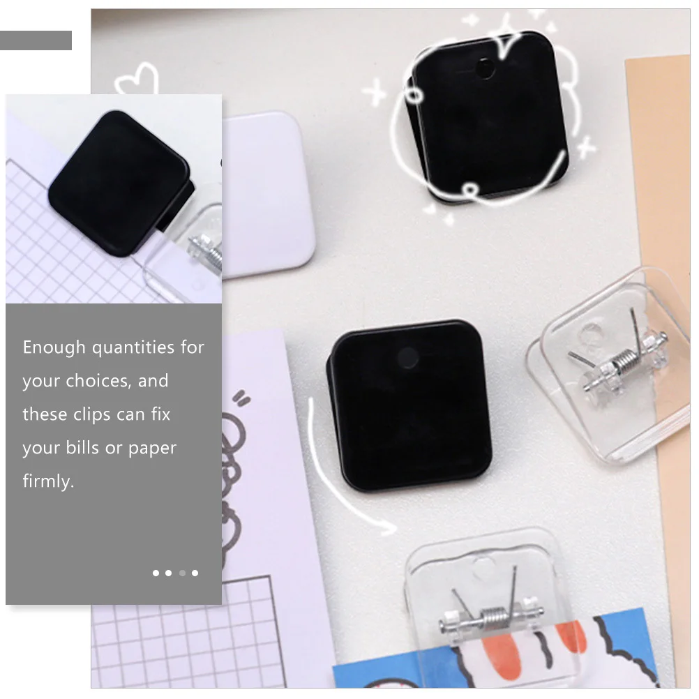 

12pcs Folder Clips Plastic Paper Clips For File Document Bill Sealing Test Paper Clamps Students Stationery Office School