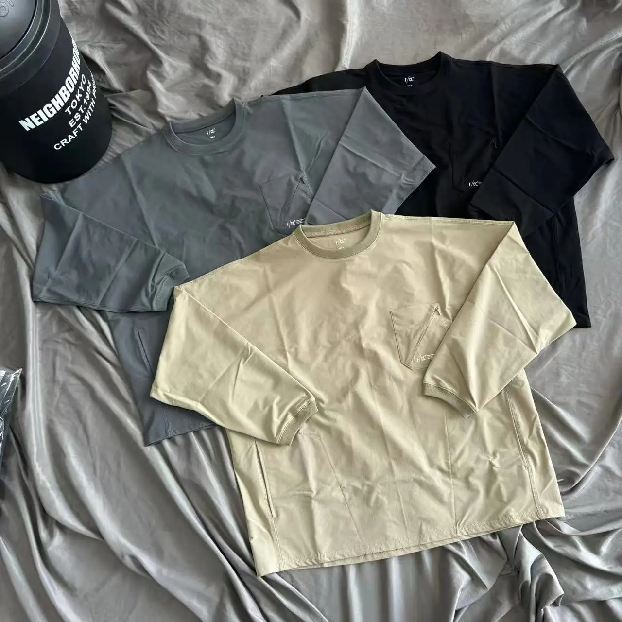 

Футболка с принтом F/CE, функциональная карманная футболка с круглым вырезом, японская футболка для мужчин и женщин, высокое качество, быстросохнущая свободная повседневная футболка, нижнее белье, топы