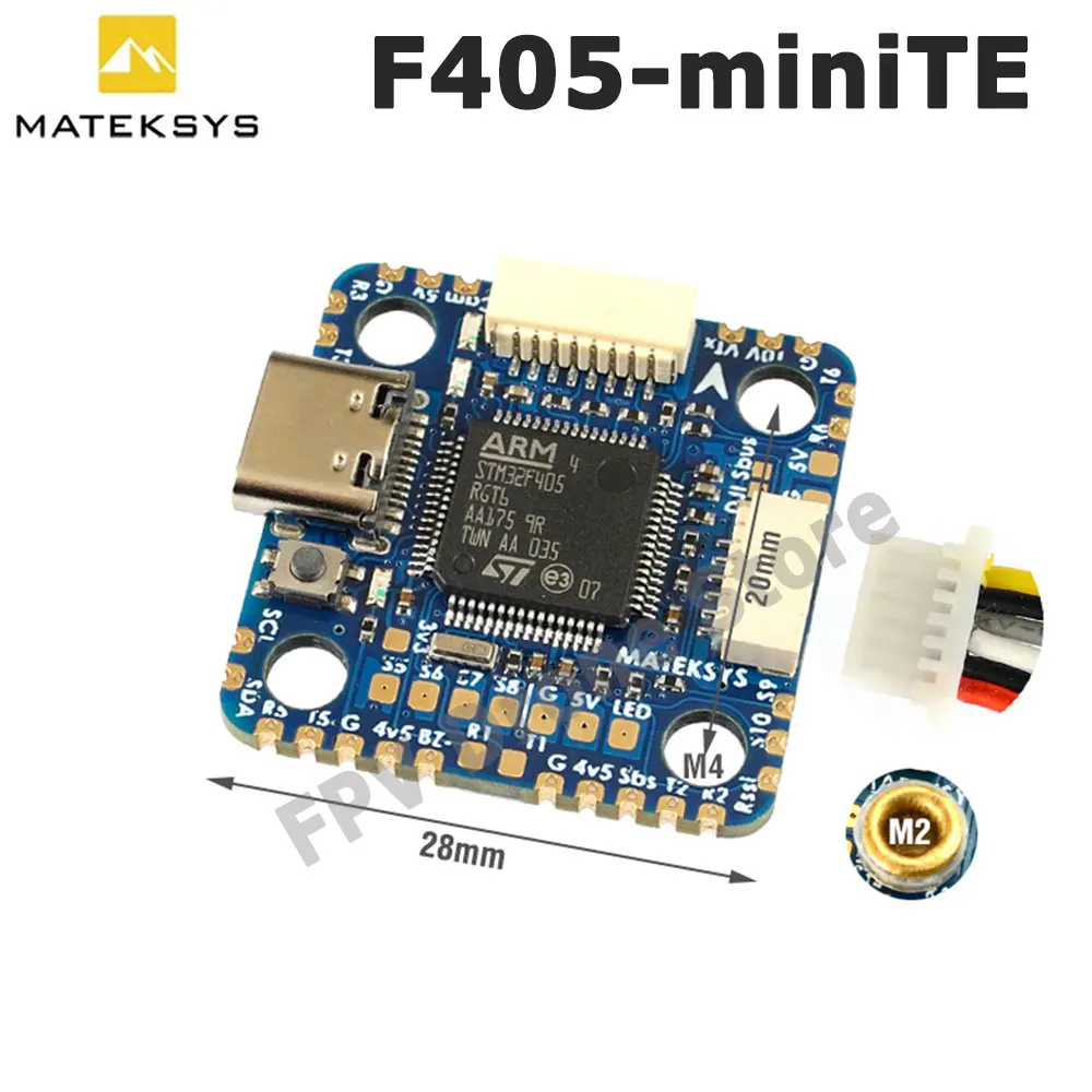 Matek System F405-MINI TE Flight Controller Built-in STM32F405RGT6 ICM42605 w/OSD BEC 5V 10V for FPV RC Racing Drone DJI VTX