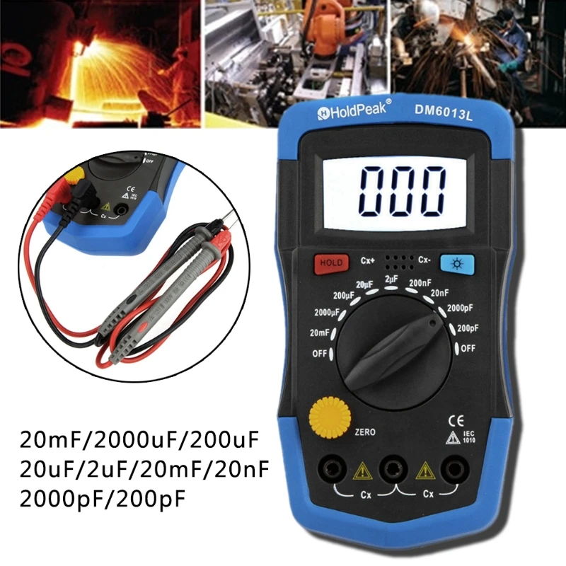 Handheld Digital Capacitance Meter Capacitor Tester Capacimeter Electronic Auto Dropship