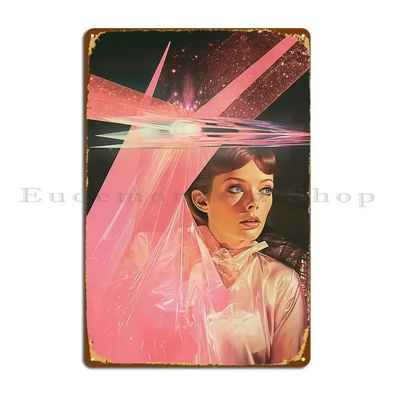 Prismatic Space Babe Metal Sign Printing Classic Garage Home Designing Tin Sign Poster
