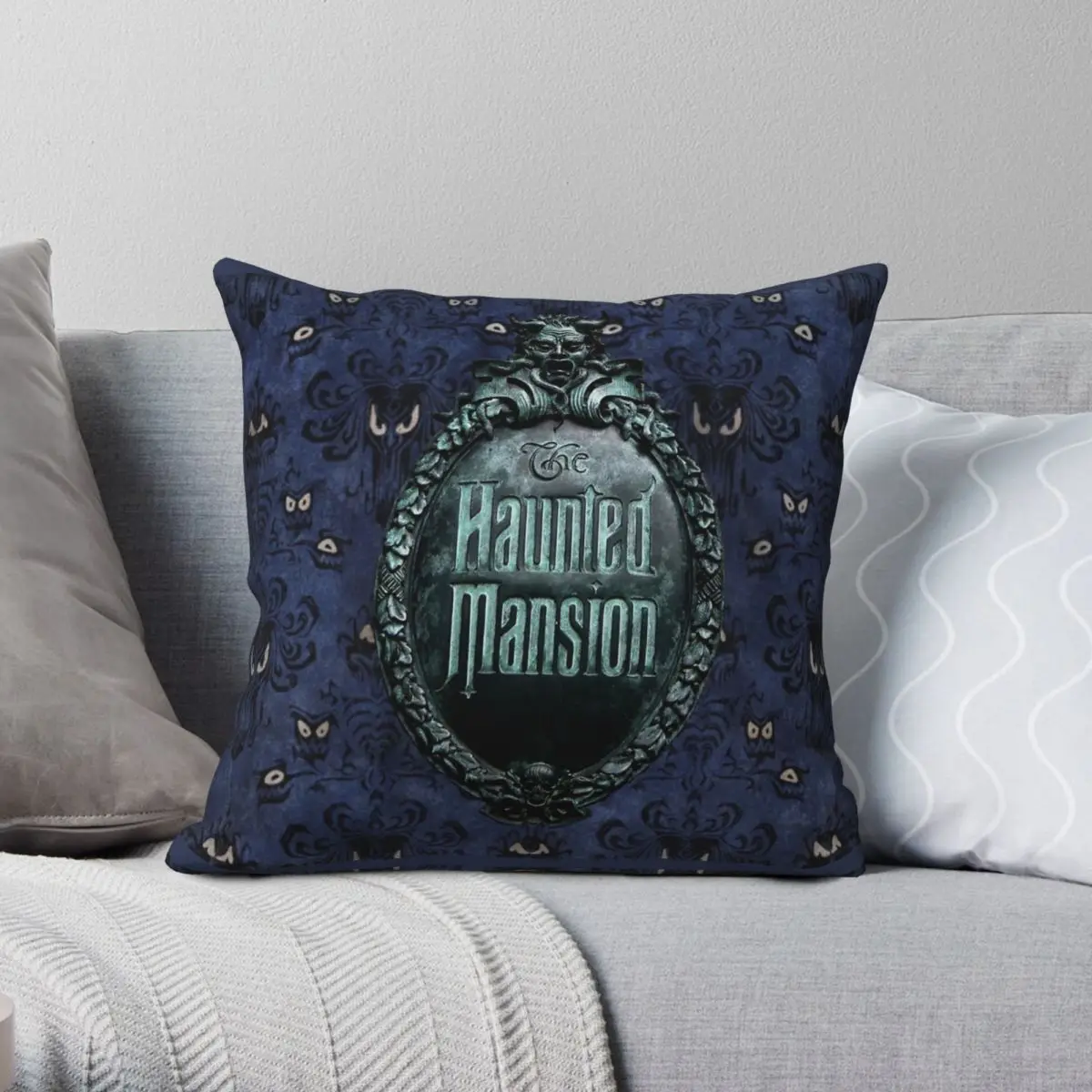 Haunted Mansion Welcome Foolish Mortals Square Pillowcase Polyester Linen Velvet Creative Throw Pillow Bed Cushion Cover 45x45