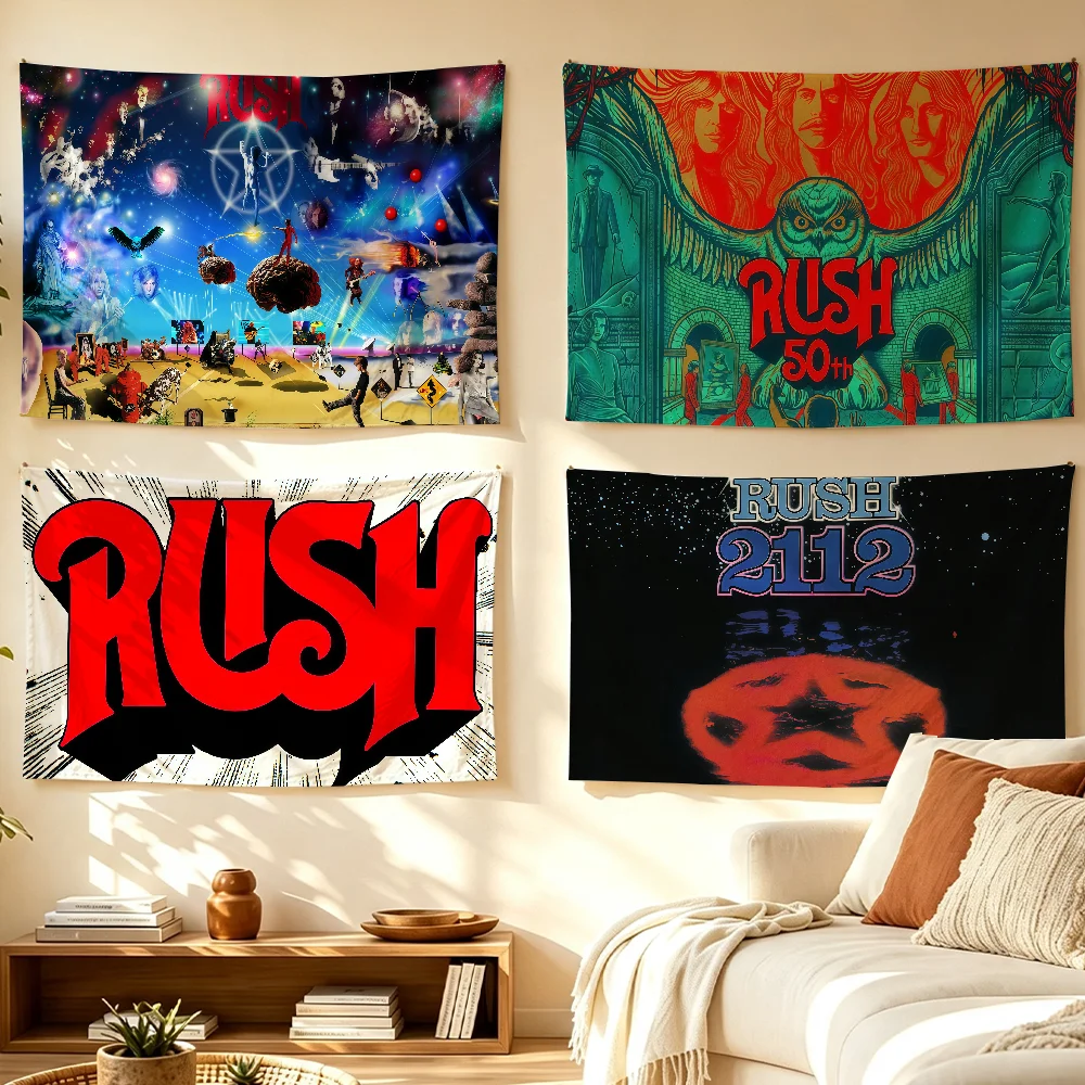 Band R-Rush-S flag Room Decoration Wall Tapestry Hanging Aesthetic Bedrooms Advertising Banner