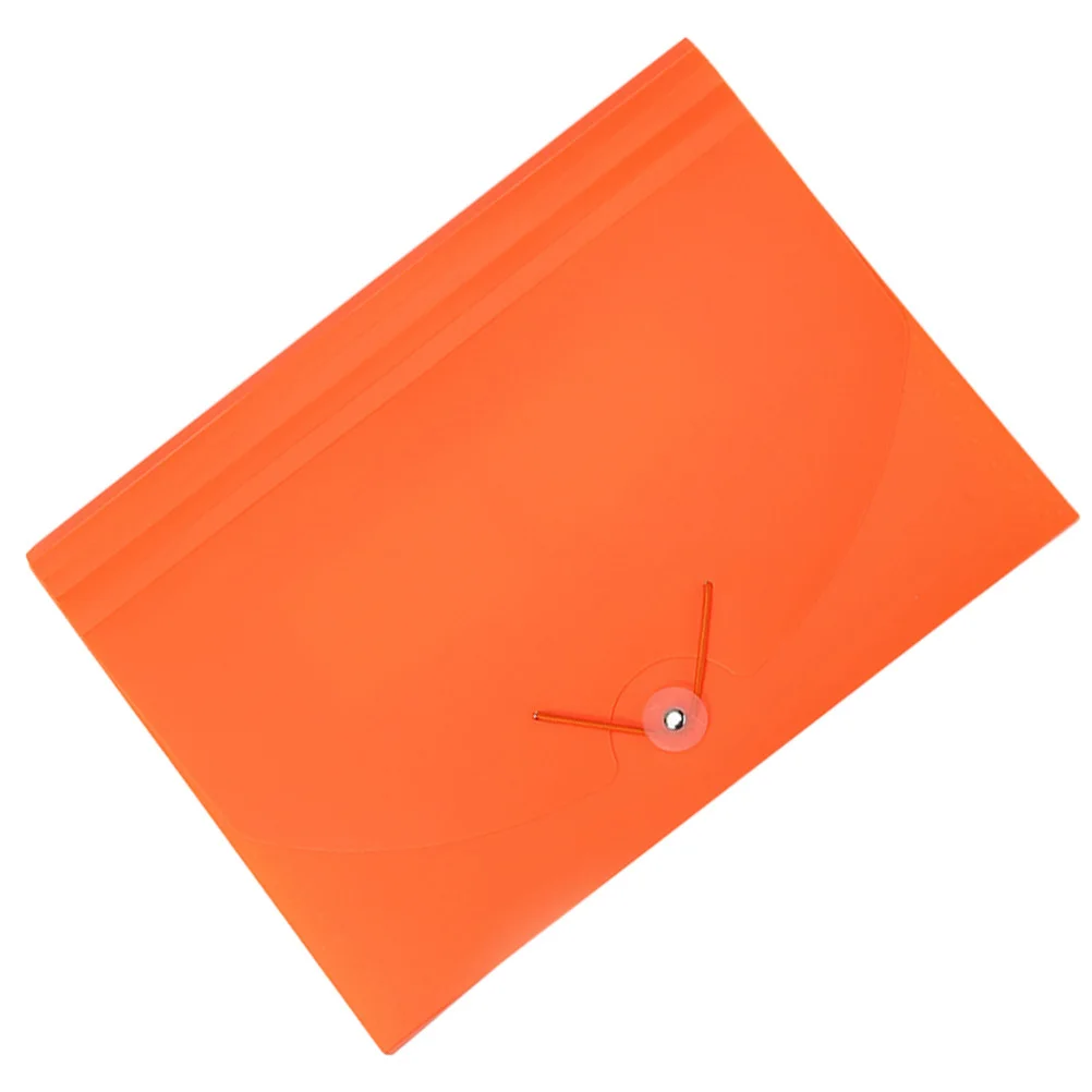 1 Buah Folder Dokumen Oranye A4 Tas Penyimpanan File Kantor Organizer Portabel Tempat Dokumen Rapi Kantong File Penggunaan Efisien