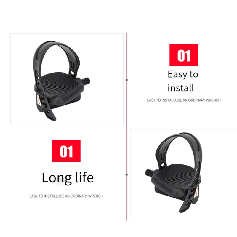 

1Pair Exercise Bike Pedals With Adjustable Straps Fitness Equipment Accessories,Bike Pedals Bicycle Parts