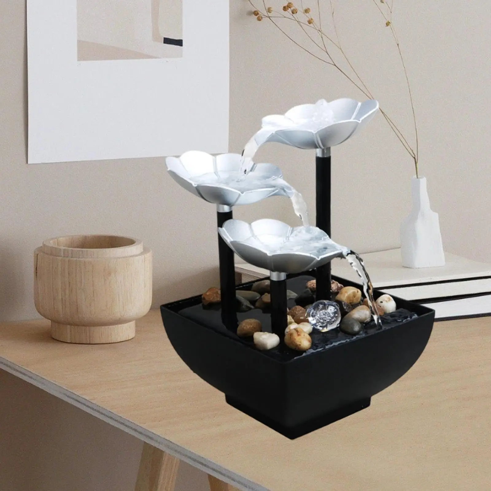 نافورة مياه مدمجة على سطح الطاولة هدية هووسورمينغ مع مفتاح لتزيين المناظر المائية للاسترخاء في المكتب الداخلي وغرفة النوم #2