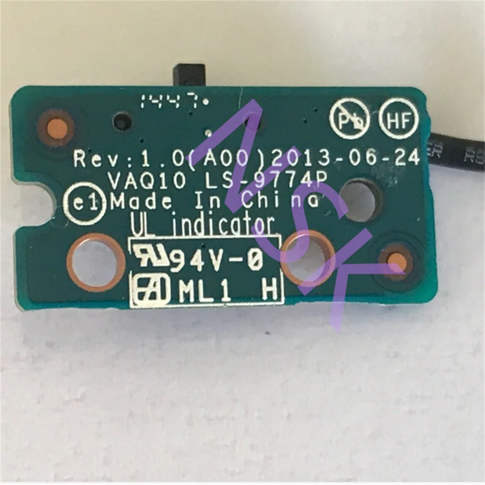 

Original LS-9774P For Dell Precision M4800 Laptop Computer Switch Power Button Board VAQ10 DC02001FT00 100% Test Ok