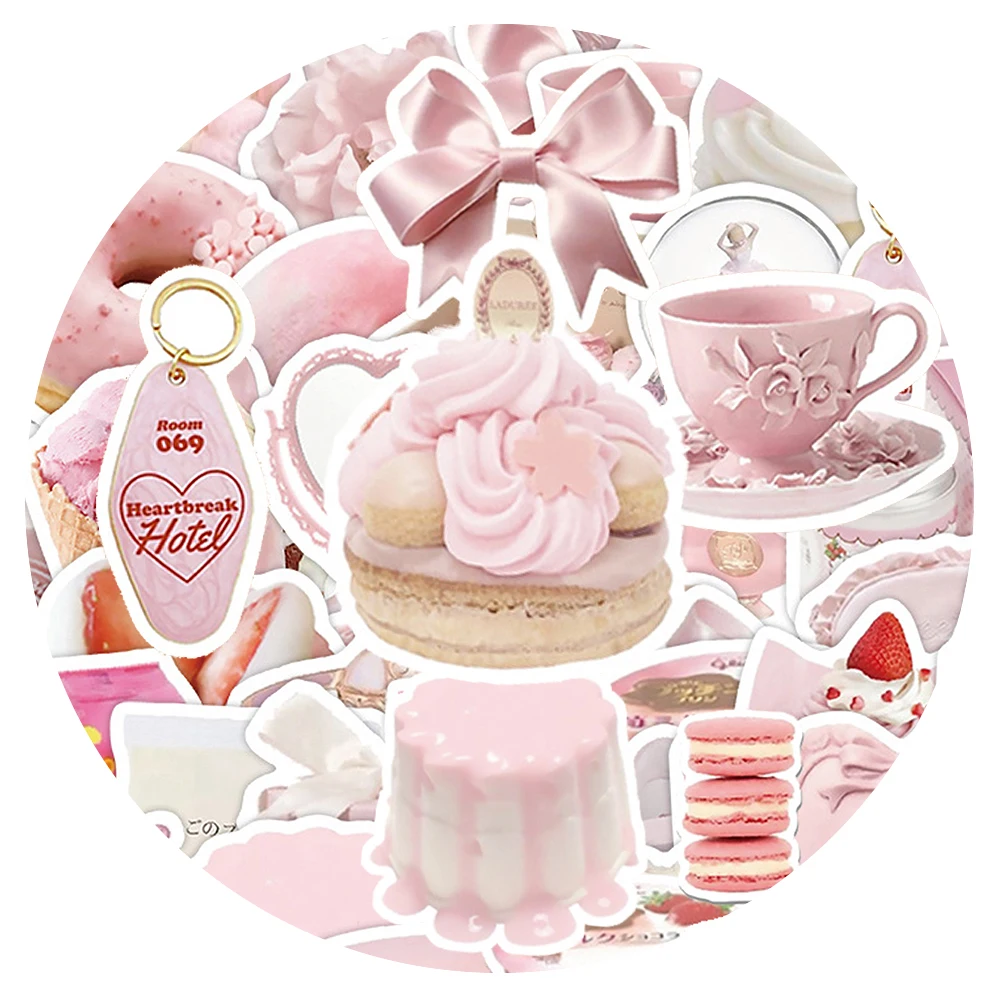 

10/30/50pcs Cute Ins Style Pink Aesthetic Art Stickers Decals DIY Water Bottle Phone Guitar Kawaii Sticker Decoration Supplies