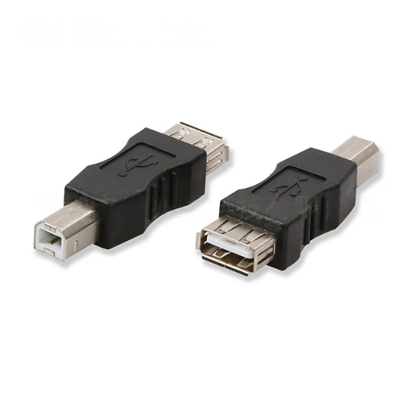 USB Printer Adapter USB Female to Square Male Plug Converter USB A to Printer B Extend Cable Connector Data Cable Sync Couplter