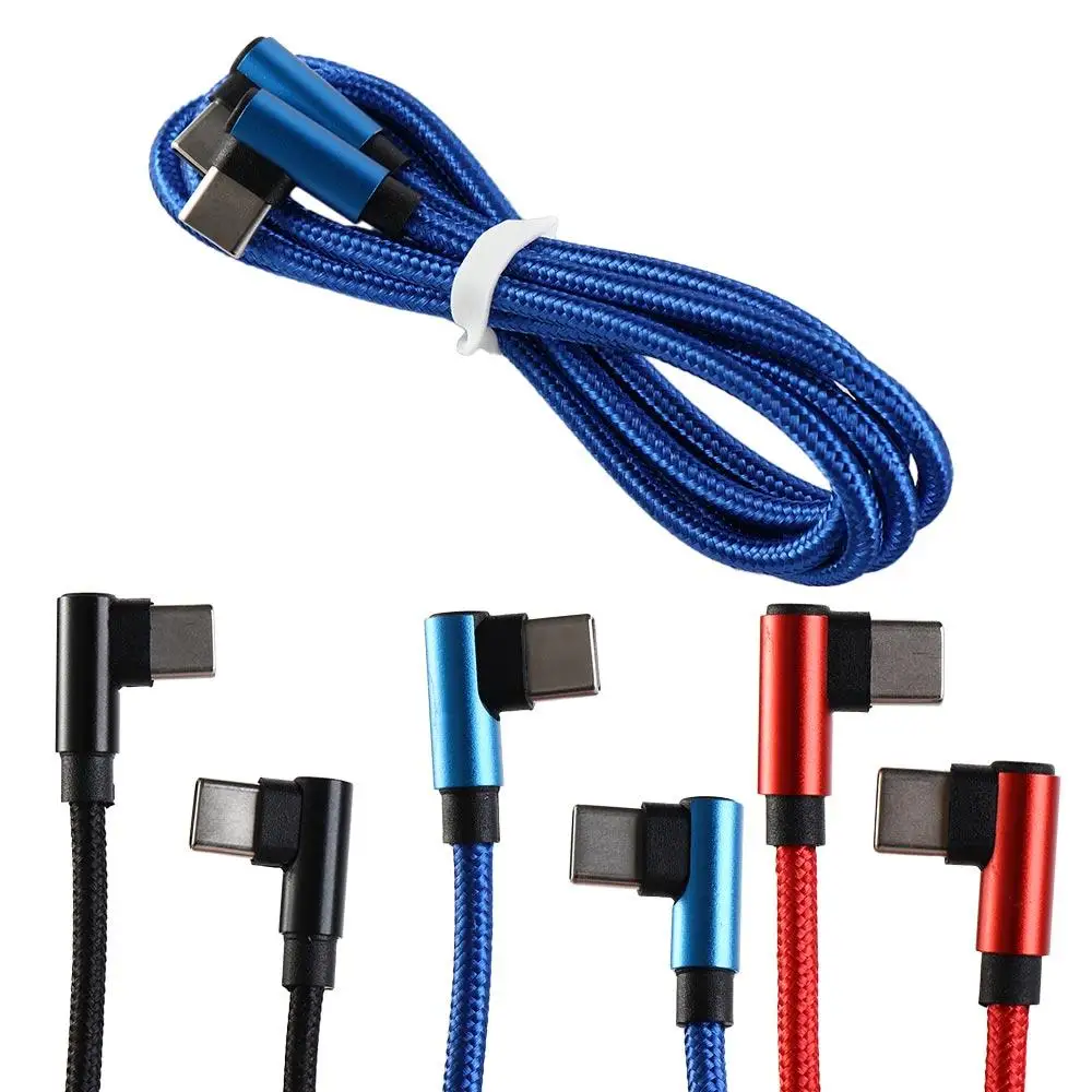 

USB Type C to USB C Quick Charge 90 Degree Charger Adapter Accessories Charge Wire Data cable Fast Charging Cable Type C Cord