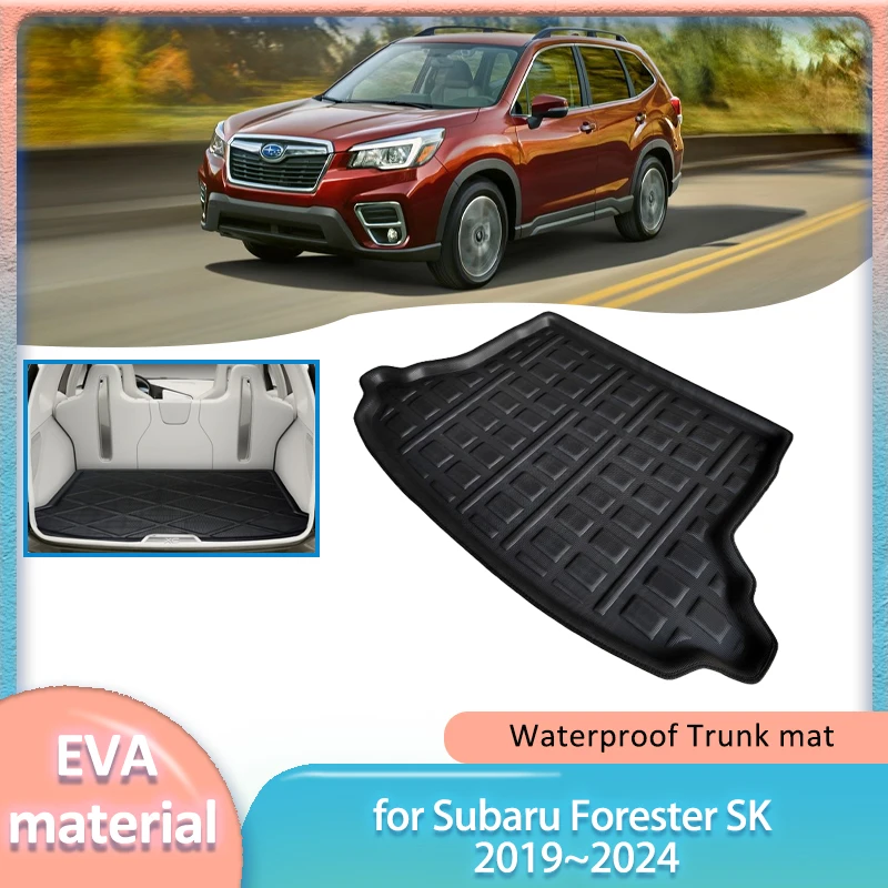 

Коврик в багажник автомобиля для Subaru Forester SK 2019 ~ 2024 2020 2021 2022, подкладка для багажника, напольный ковер для багажа, водонепроницаемый чехол, аксессуары