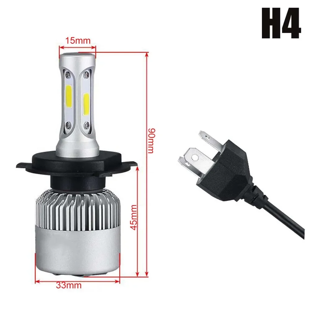 H4 LED H7 LED H11 LED Headlight Bulb COB Car LED Headlights Bulbs Hi/Lo Beam 16000LM 6000K Auto Head Lamp 12V LED Lights for Car