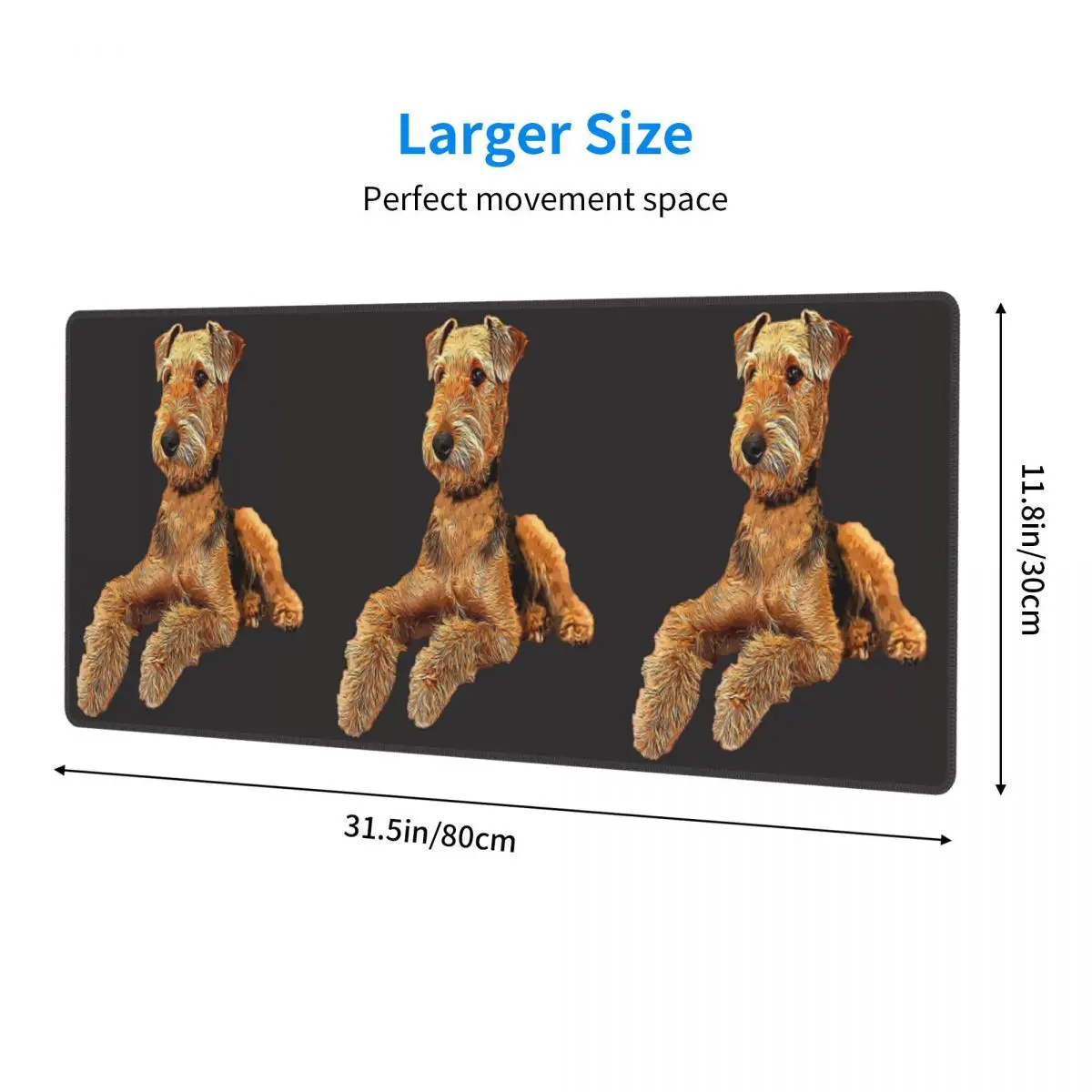 Large Mouse Pad Airedale Terrier Beautiful Dog Gamer PC Laptop Mats Keyboard Carpet Computer Gaming Office Accessories Desk Mat