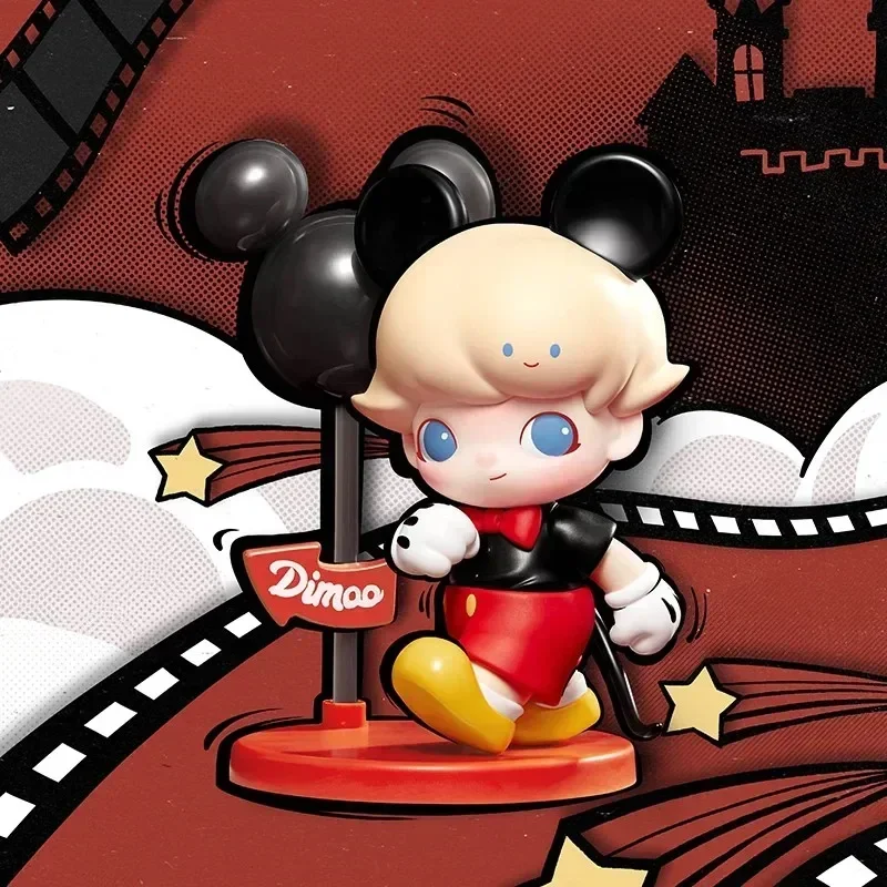POP MART DIMOO WORLD x DISNEY Serie Blind Box Guess Bag Mystery Box Speelgoed Pop Leuke Anime Figuur Desktop Ornamenten Gift