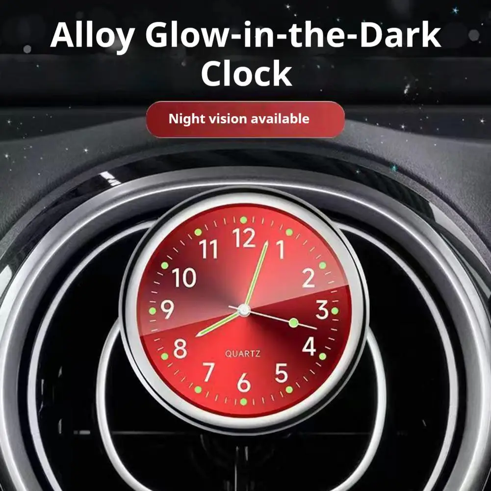 40 مللي متر سيارة لصق ساعة رقمية ساعة إلكترونية سيارة ساعة كوارتز رئيس منفذ لوحة القيادة ساعة الديكور لوازم السيارات #5