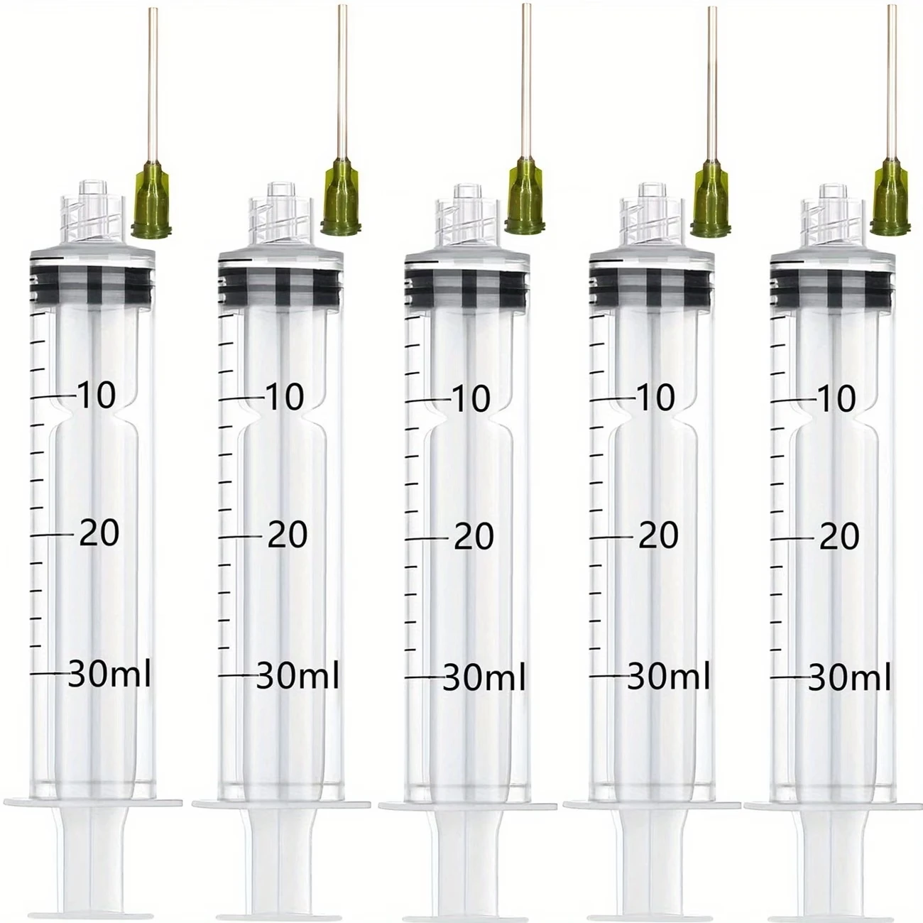 Seringue de 30 ml avec embout d'aiguille à pointe arrondie, utilisée pour le remplissage, la mesure et la distribution d'huiles essentielles, lot de 5 pièces, fournitures de distribution pour laboratoire