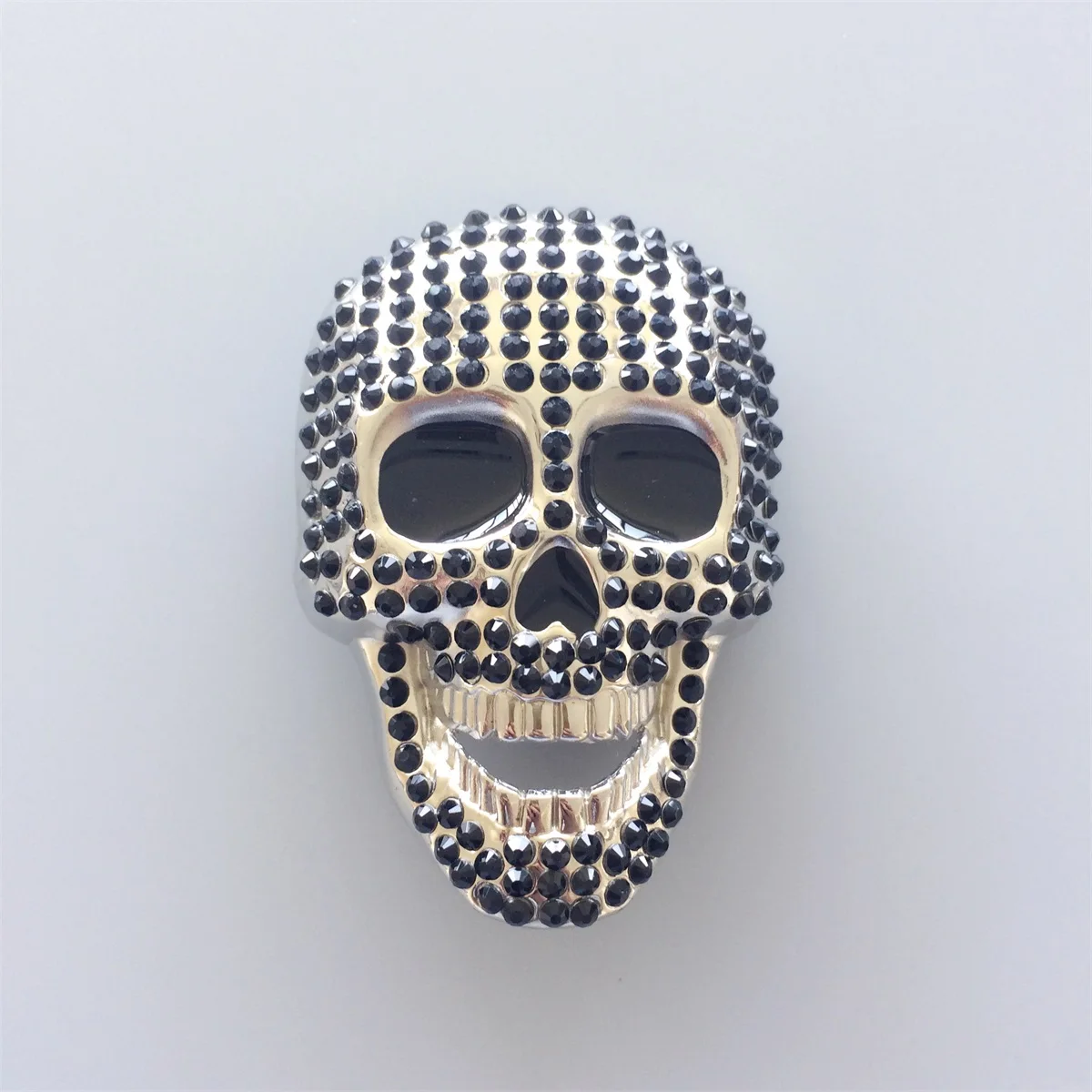 Rhinestones Skull Bling Bling Belt Buckle Gurtelschnalle Boucle de ceinture BUCKLE-SK021 Free Shipping
