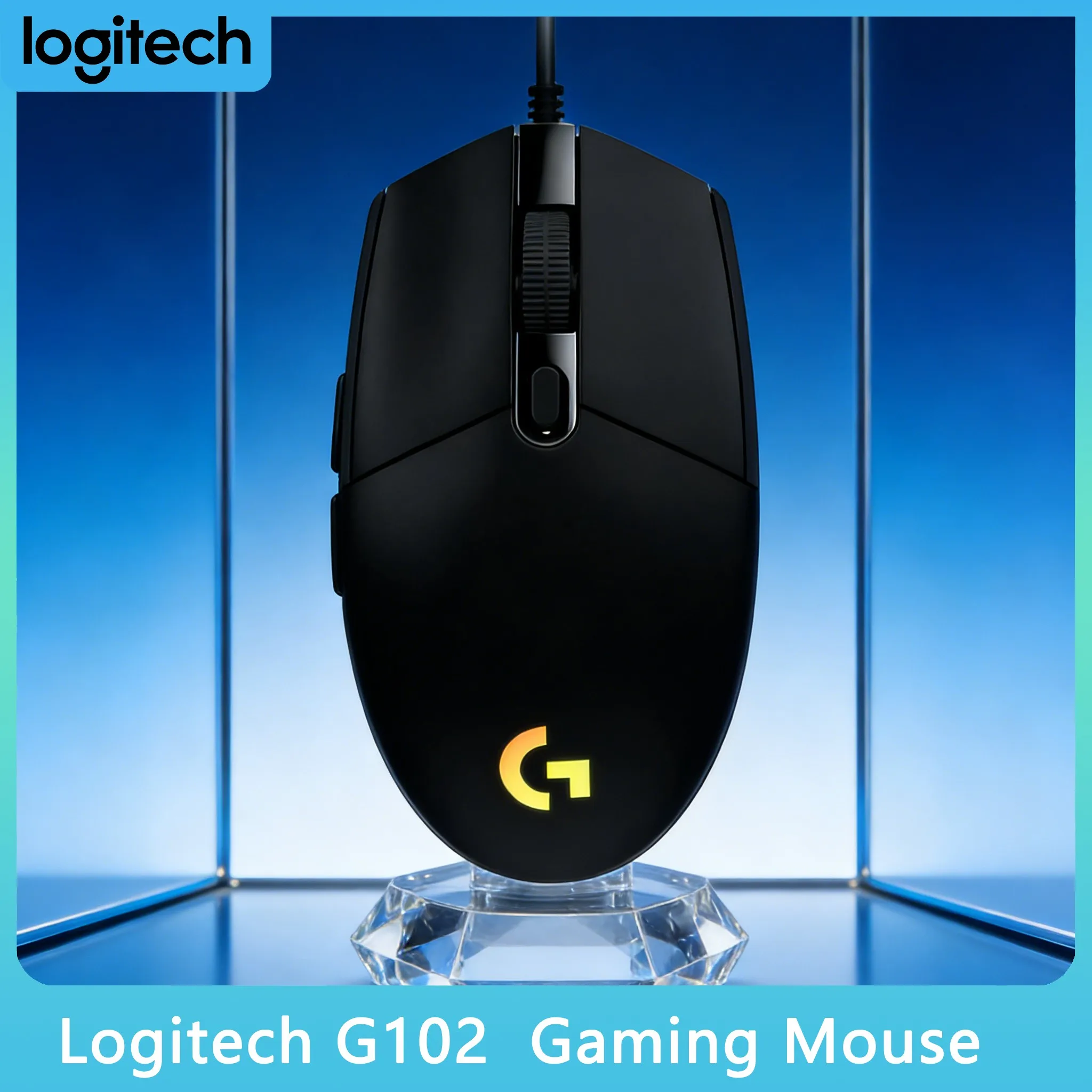 

Проводная RGB-мышь Logitech G102 для геймеров и студентов, портативная, 8000 DPI