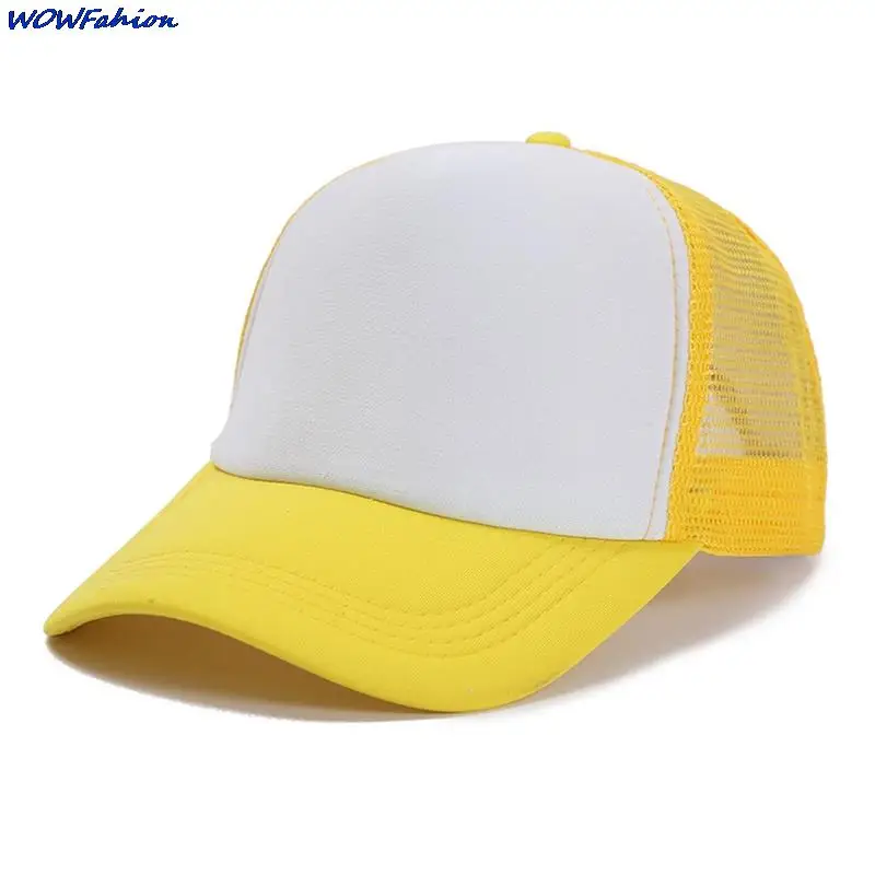 11Colors Unisex Cap Casual Plain Mesh Baseball Cap Adjustable Snapback Hats For Women Men Hip Hop Trucker Cap Streetwear Dad Hat