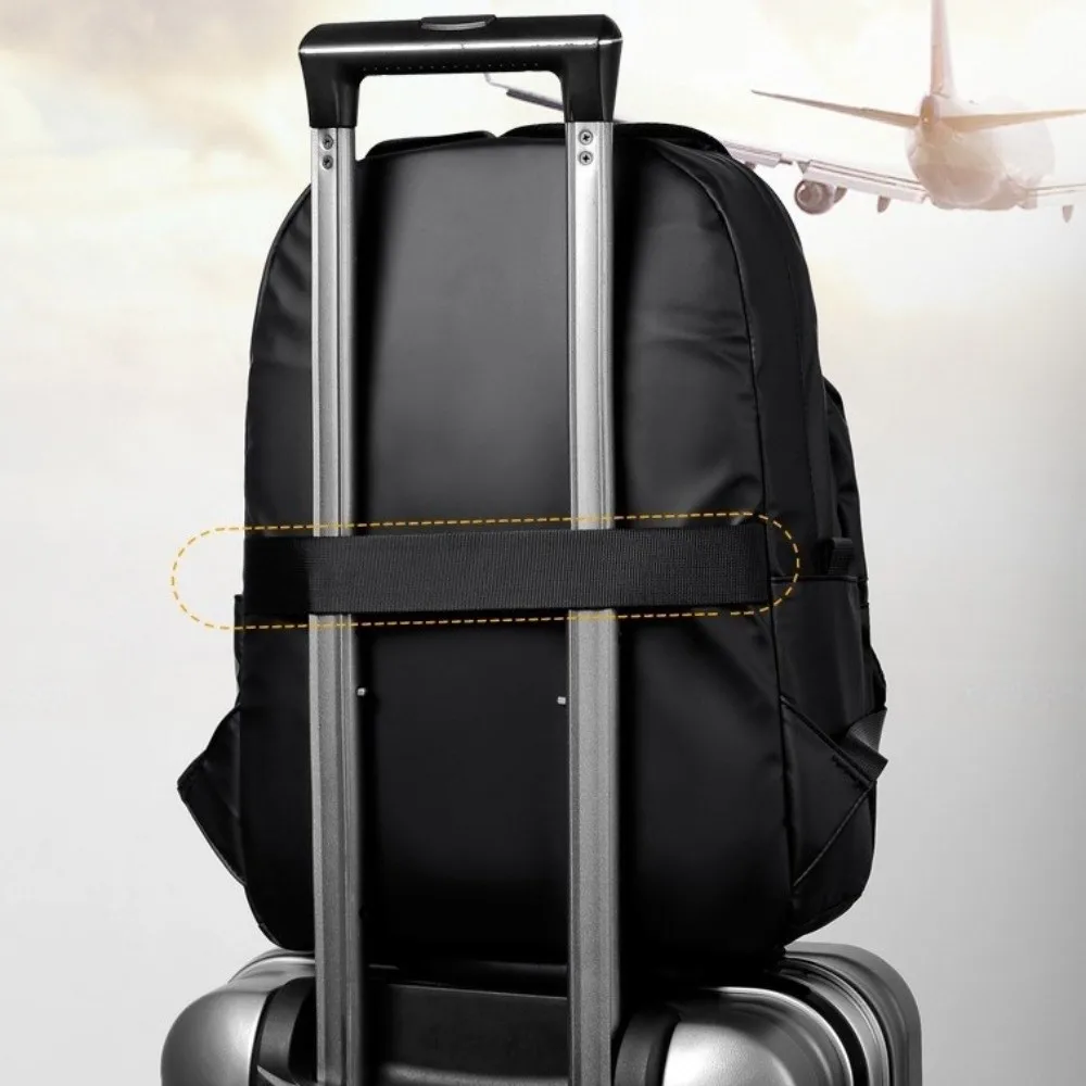 Durable Large Capacity Men Backpack Waterproof Black Travel Knapsack Leisure Multi-pocket Laptop Bag Outdoor