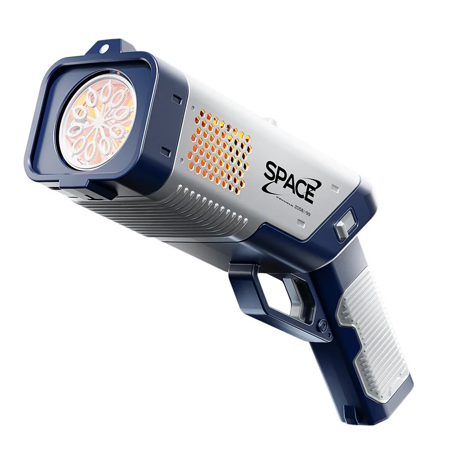 Space Bubble Gun, vollautomatisches, leichtes, tragbares Cartoon-Elektro-Blasenmaschinen-Spielzeug für Kinder