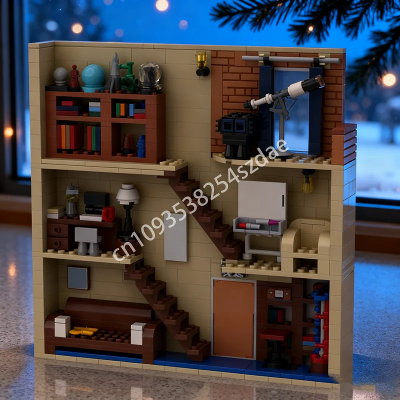 

505 шт. MOC теория большого взрыва фоторамка модель строительные блоки архитектура DIY игрушки творческая идея кирпич рождественские подарки дети