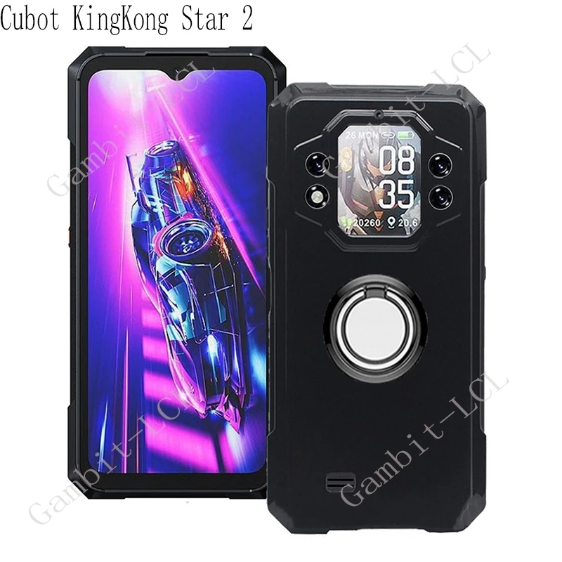 Dla Cubot KingKong Star 2 King Kong Star2 6.72 "2024 tylny uchwyt pierścieniowy uchwyt etui na telefon Smartphone miękka oprawa TPU