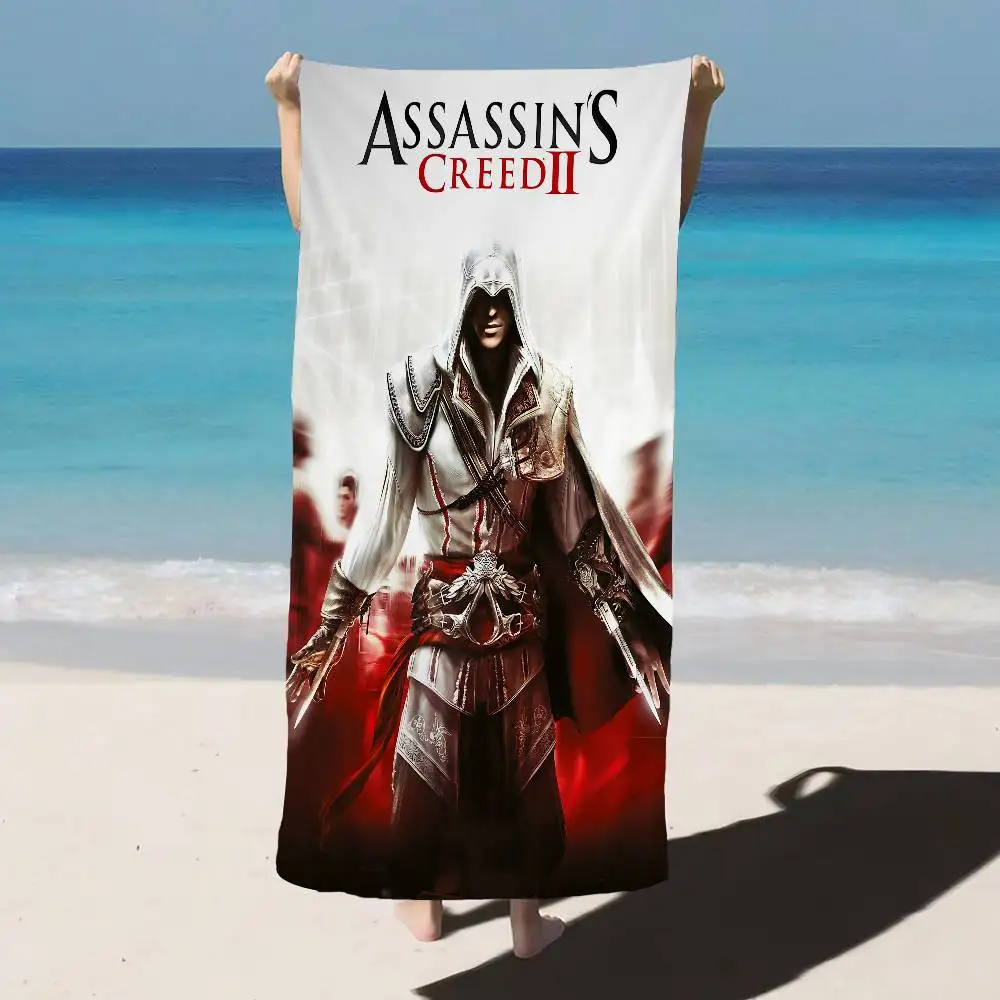 Game A-Assassins C-Creeds Microfiber Blanket Quick Drying Beach Towels Oversized Printing Super Absorbent Pool Towel Blanket