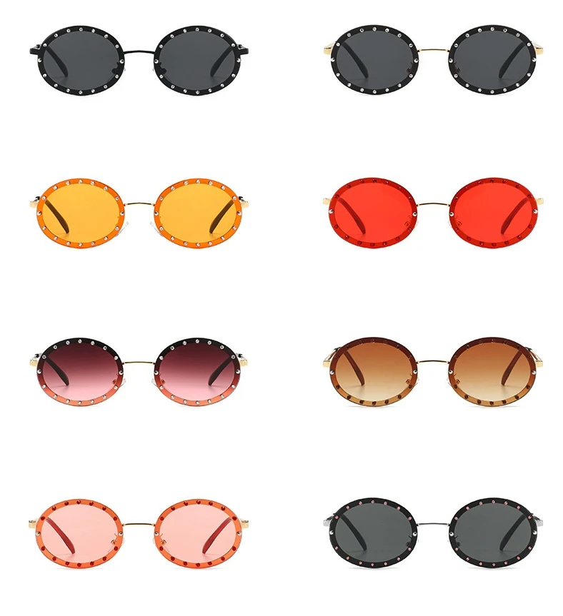 46127 Luxus-Sonnenbrille mit Diamantrahmen, Damenmode, kleine Größe, ovaler Sonnenschutz, Vintage-Schutz, UV400 – Detail 6