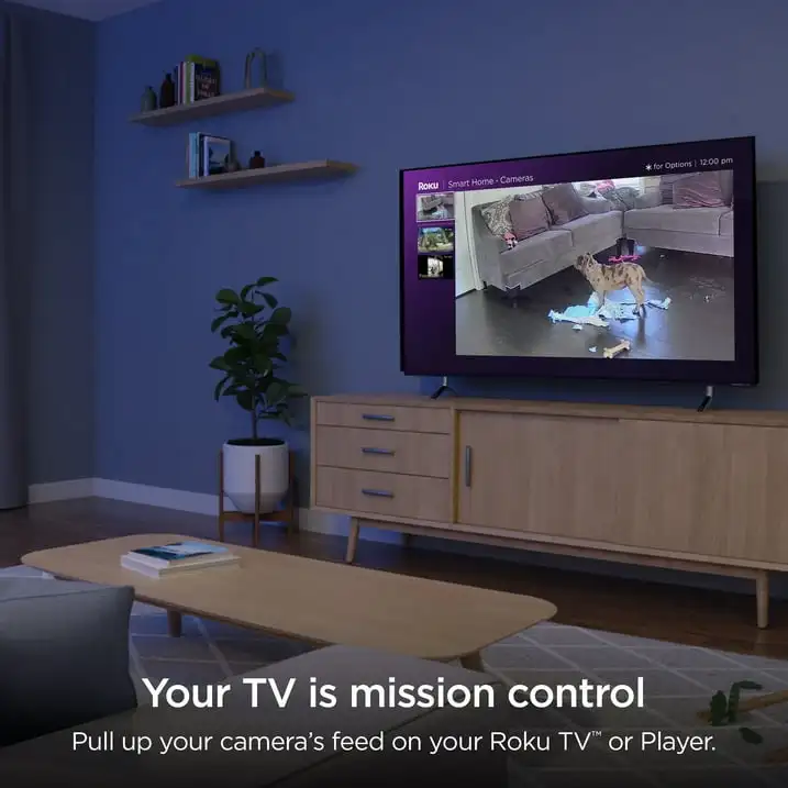 Câmera interna Roku Smart Home, Wi-Fi, Pacote 2®Connected - Wired Segurança Vigilância Camera, Movimento e Detecção De Som