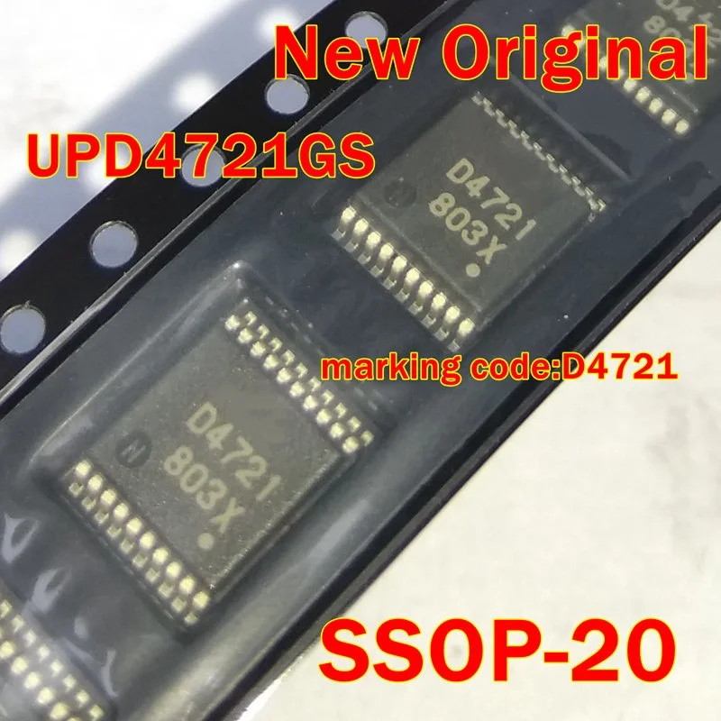 1Pcs to 100Pcs Upd4721Gs-Gjg-E2 Upd4721Gs Ssop-20 New Original Marking Code:D4721 Rs-232 Line Driver/Receiver