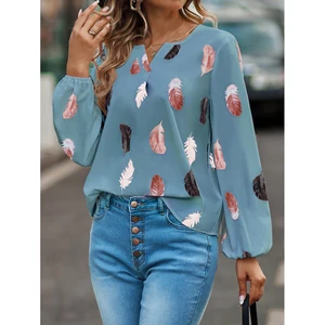 Áo tay dài tay cho phụ nữ, áo cánh thanh lịch, áo chiffon thanh lịch, quần áo phụ nữ, thời trang 9 Bán hàng chính FLAMINGO BLOUSE - №9