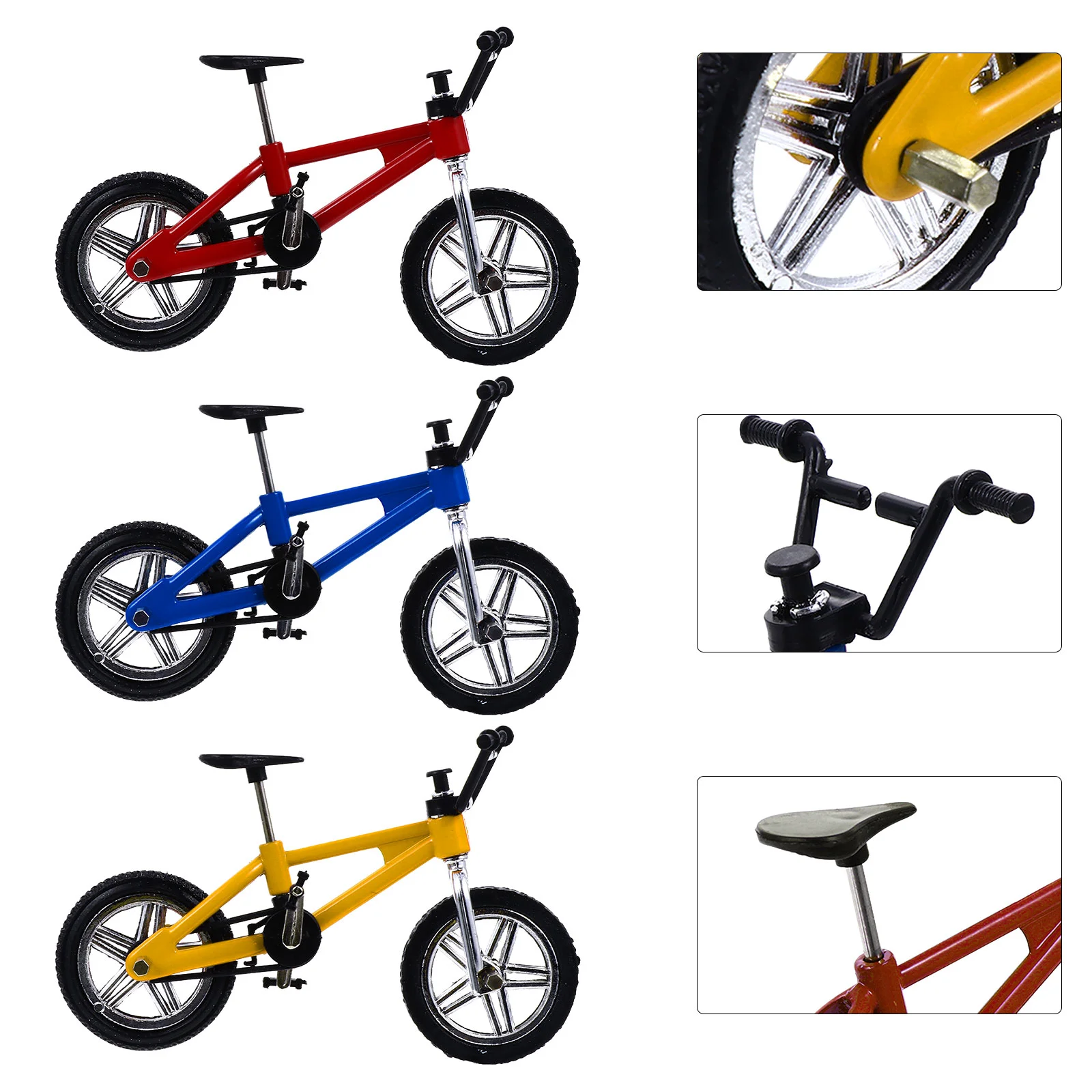 3 Pcs Finger Bike Toy Agility Toys Miniature Sports Skill Training Alloy Bikes Fingertip Movement Supplies Material