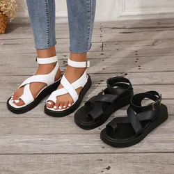 Platform Sandals Women 2025 Summer Wedge Heels Clip Toe Wedges Beach Sandals Woman Slides Brand Designer Thick Sole Flip-Flops