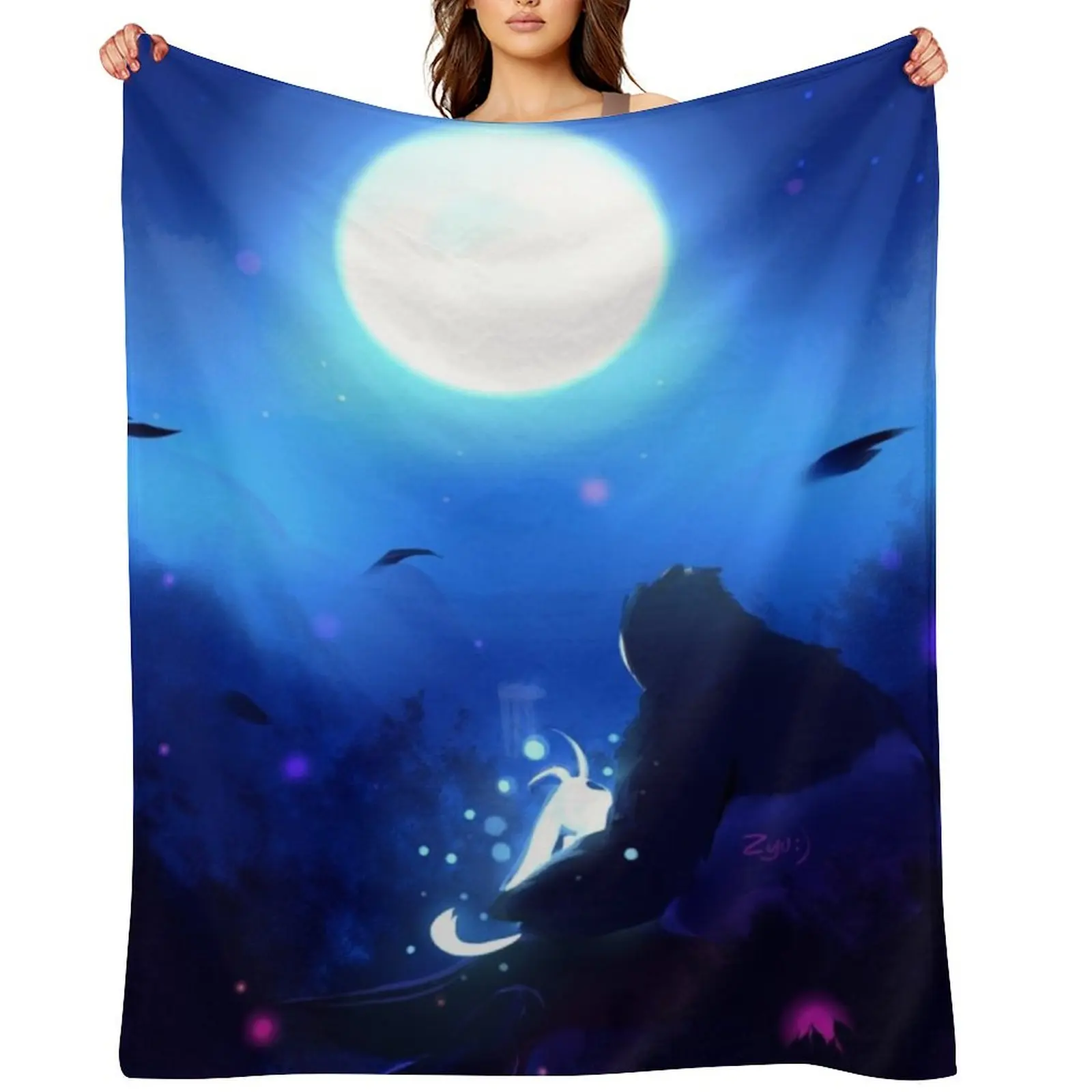 

Ori, Naru and The Moon Throw Blanket Blankets For Sofas Soft Sofa Throw Loose Blankets