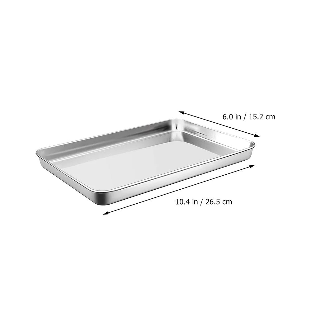 2 PCS Bbq Pizza Oven Baking Tray Premium Pan Flat Bottom Grilling Plate Stainless Steel Home Steaming Kitchen Supply