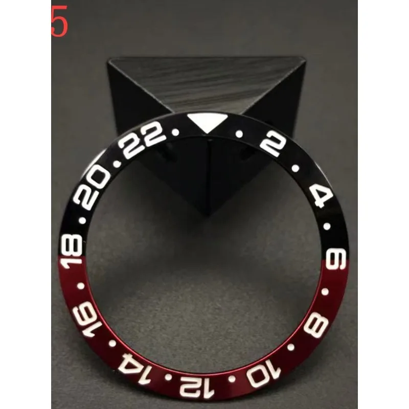 إكسسوارات الساعة حلقة GMT بلونين، مناسبة لقطر حلقة السيراميك الرقمية من سلسلة Greenwich 38 مم #2