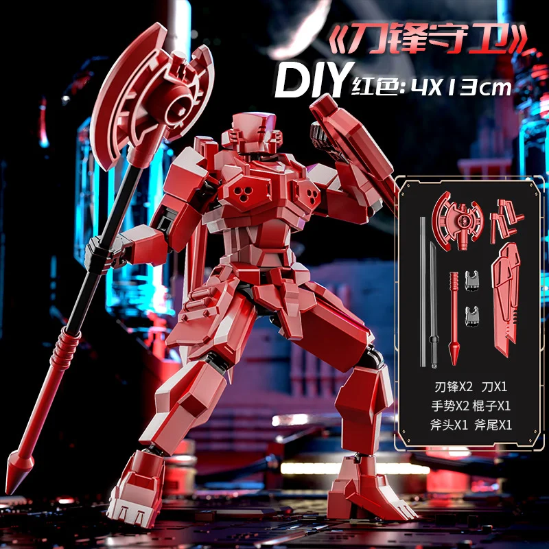 Ochraniacz Ostrza Szczęśliwa Lalka Wojownik 13 Wieloprzegubowa Ruchoma Lalka Zabawka Zmontowany Transformowany Model Mecha
