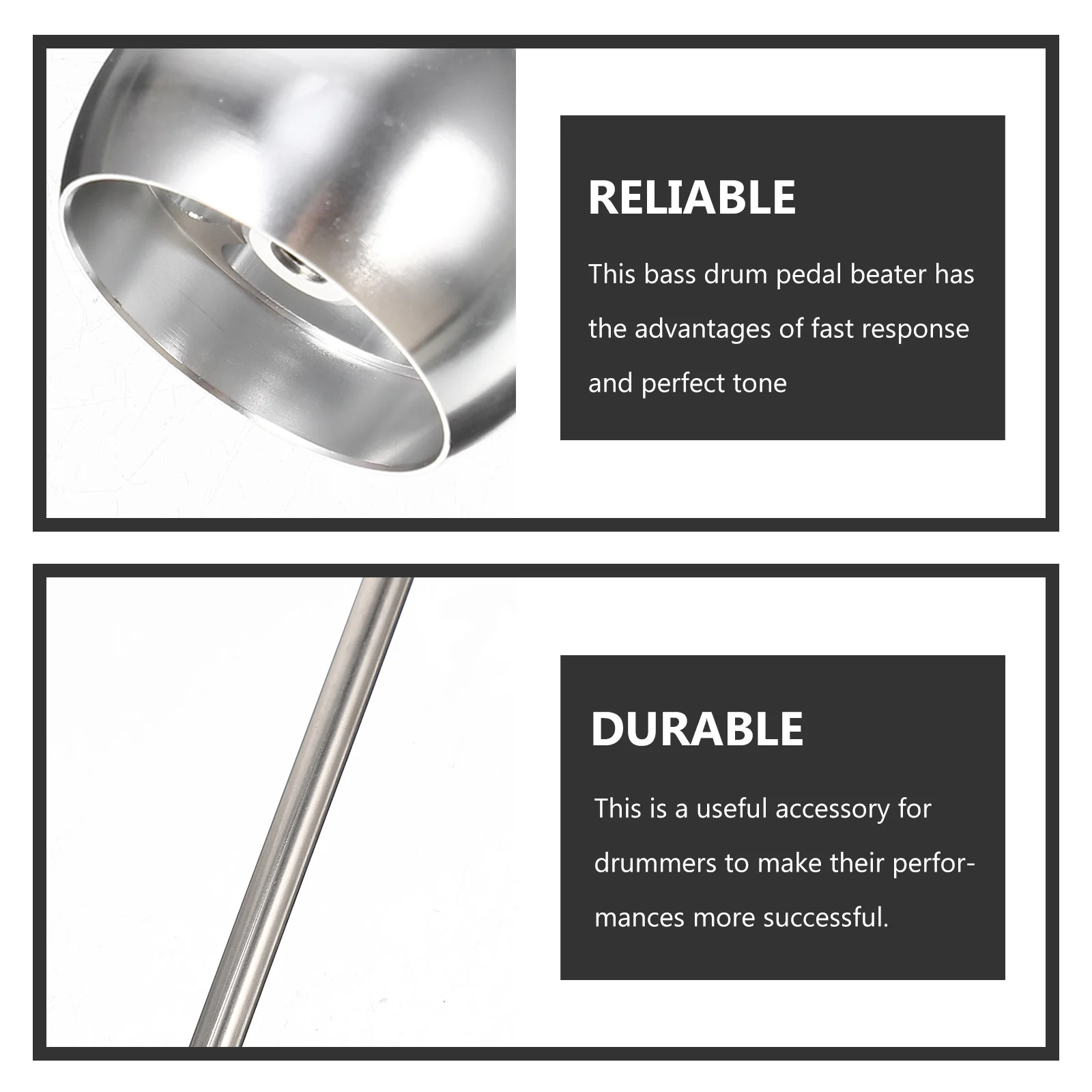 

Aluminum Alloy Hammer Head Kick Drum Practice Instrument Accessories Pedal Beater Percussion Parts Replacement Metal