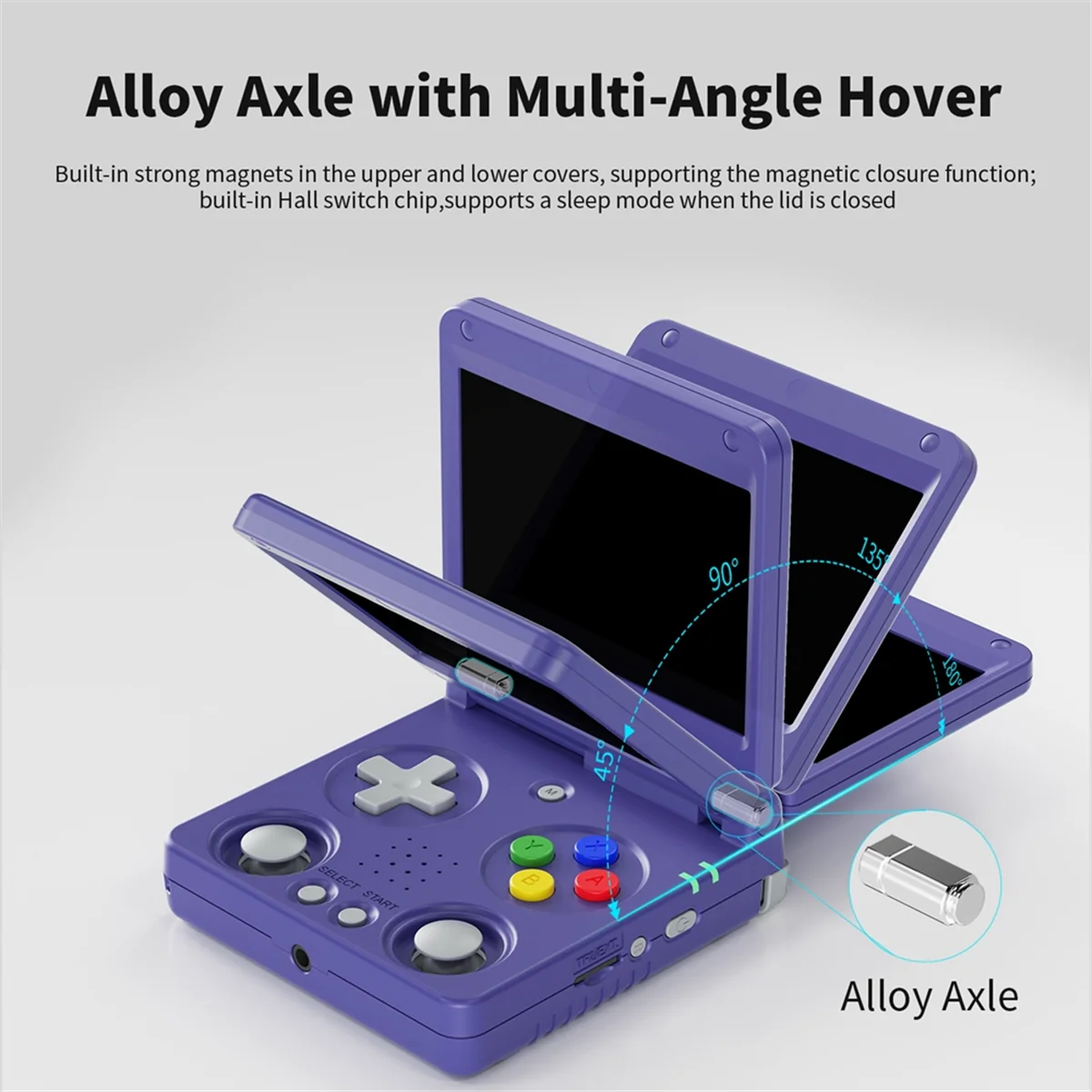 

Popular_ANBERNIC RG34XXSP Flip Handheld Game Console 3.4 Inch IPS Screen,C