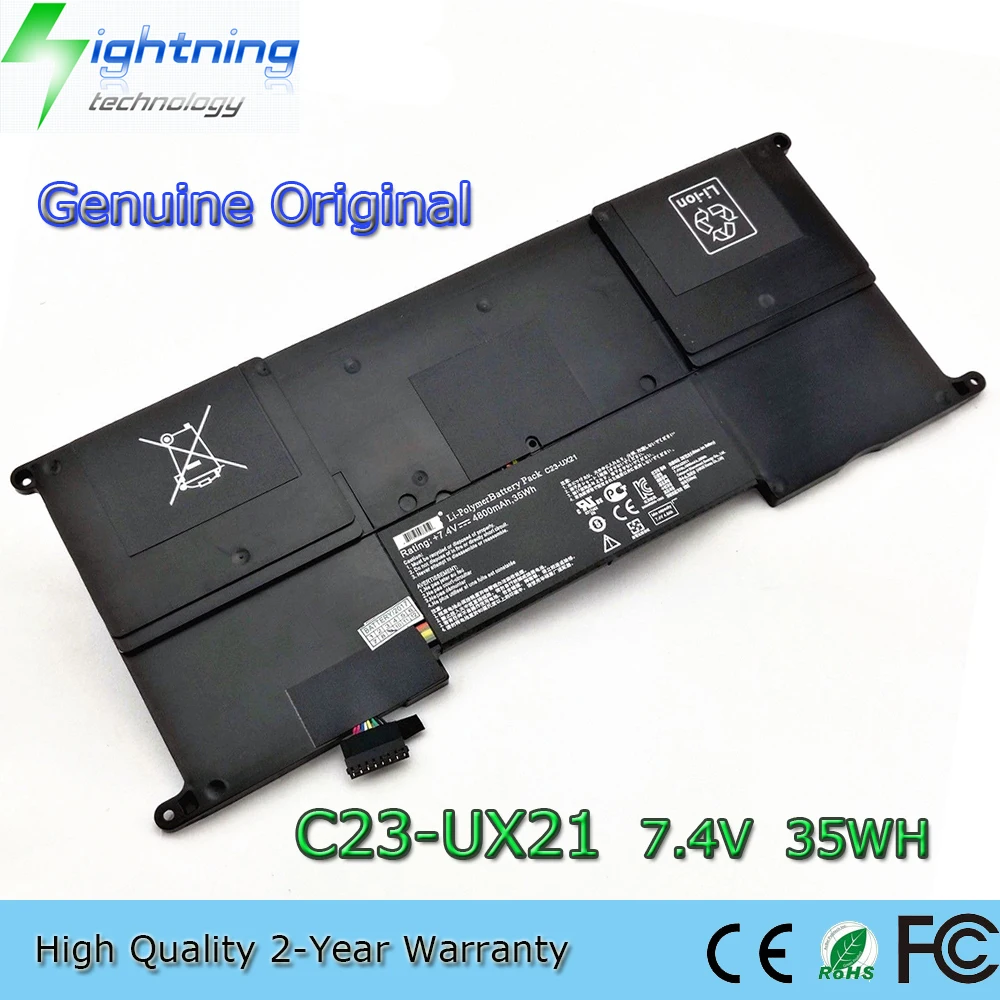 New Genuine Original C23-UX21 7.4V 35Wh Laptop Battery for ASUS Zenbook UX21 UX21E-KX001V Ultrabook UX21A UX21E-KX013X