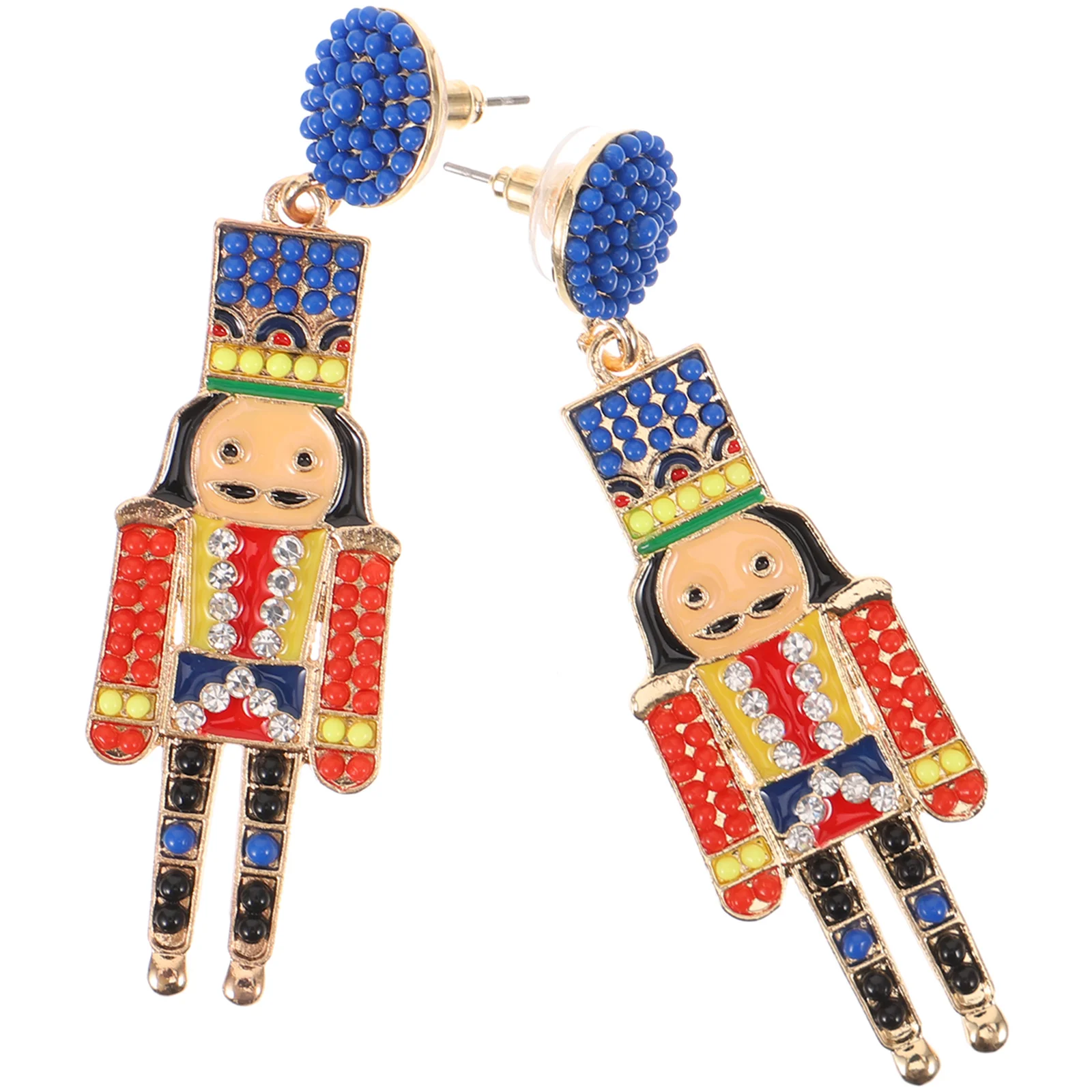 Orecchini Schiaccianoci con perno di perle per donne Borchie pendenti con ghirlande di perle di gioielli