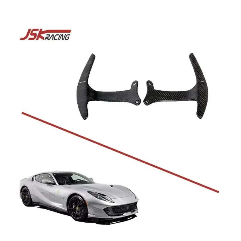 Dry Carbon Fiber Interior Shift Paddles (Plain Weave) for 2017-2020 Ferrari 812