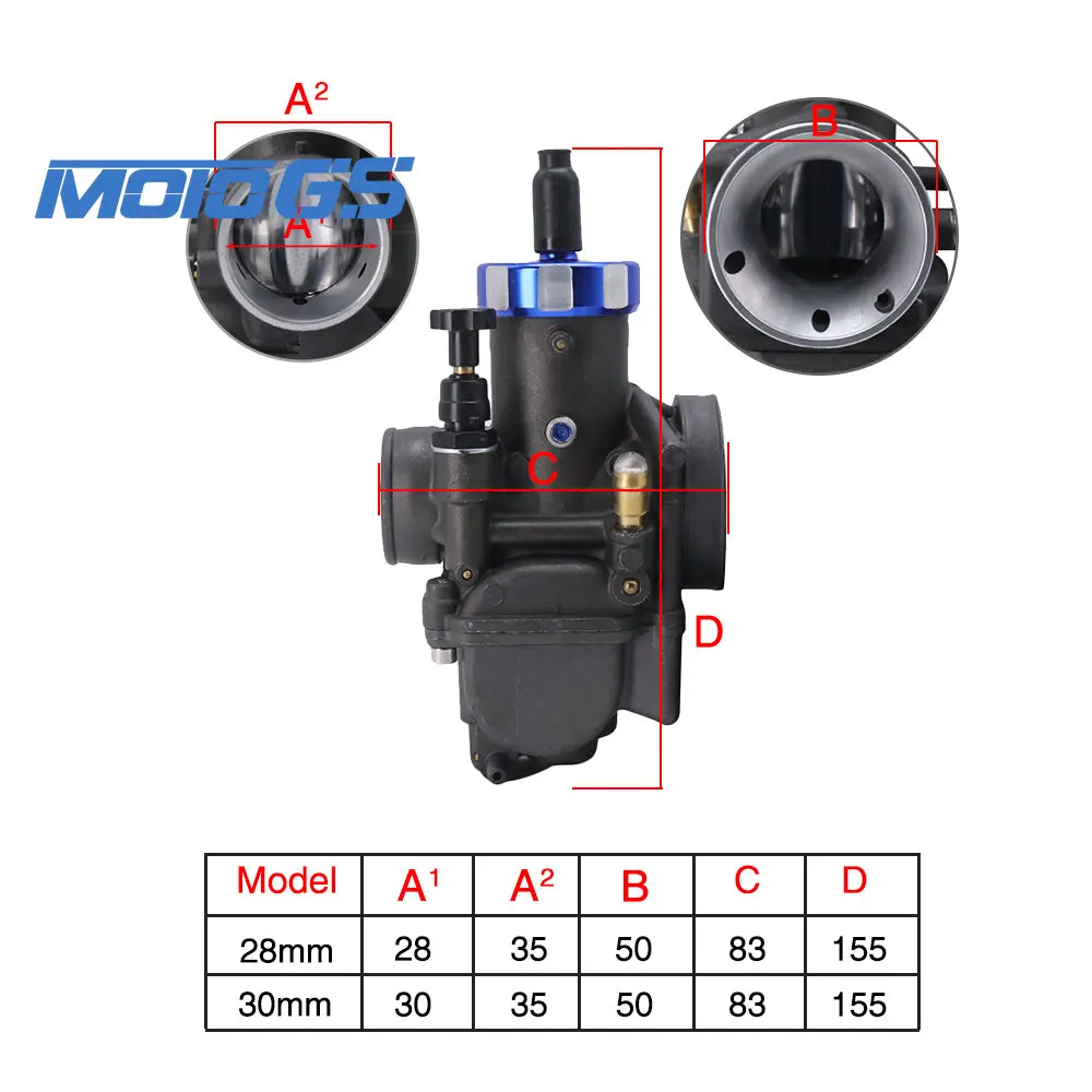 High Performance PE28 Keihin Carburetor 28mm for Honda CR80 CR80RB CR85 CR85R for Kawasaki KSR 110 KX80 KX100 Dax Pitbike