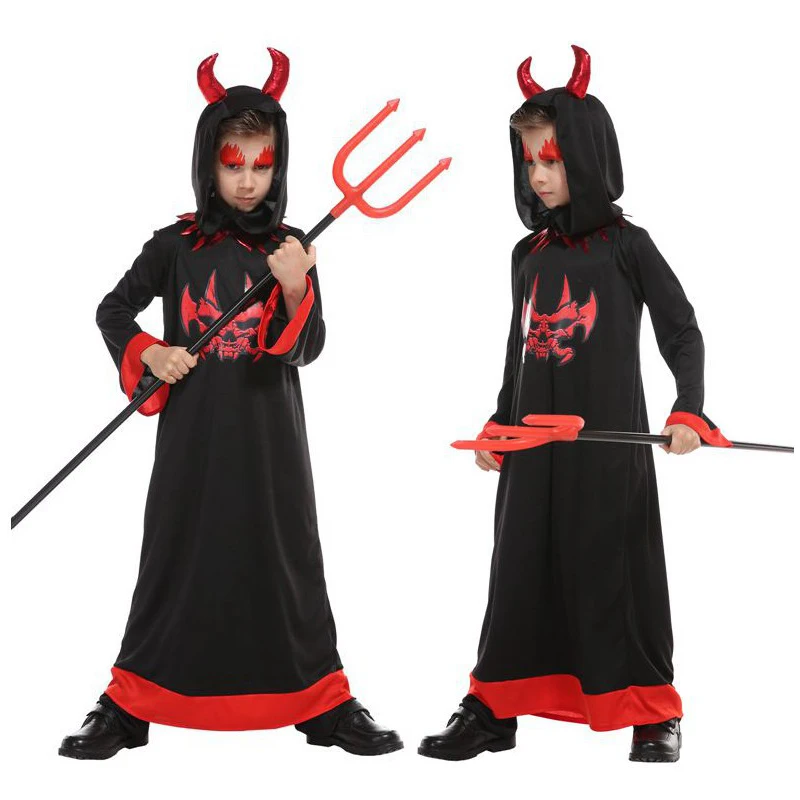 Demon Cosplay Costume Halloween Party Clothes For Kids Boys Girls Ghosts  Costumes Scary Zombie Cosplay ﻿Clothing