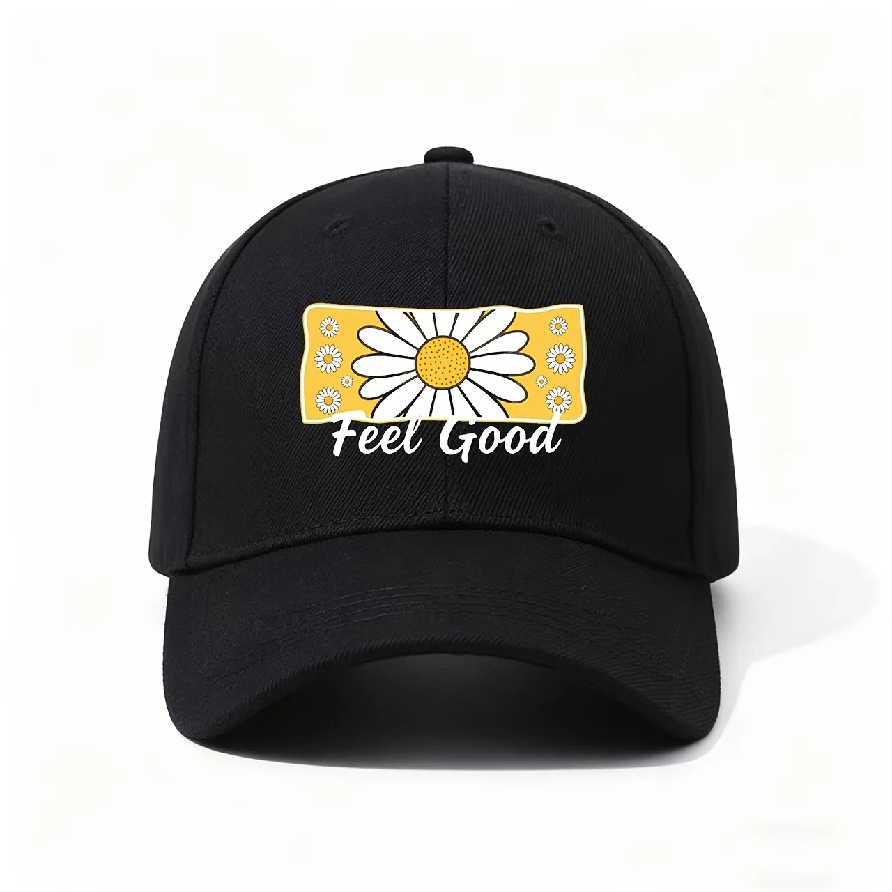Feel Good Daisy Baseball Cap, Casual Sun Hat for Women And Men, Ideal Gift for Friends And Lovers